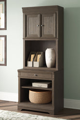 A2Z Furniture - Ashley Furniture - Janismore Bookcase - Bookcase / Weathered Gray - H776H7